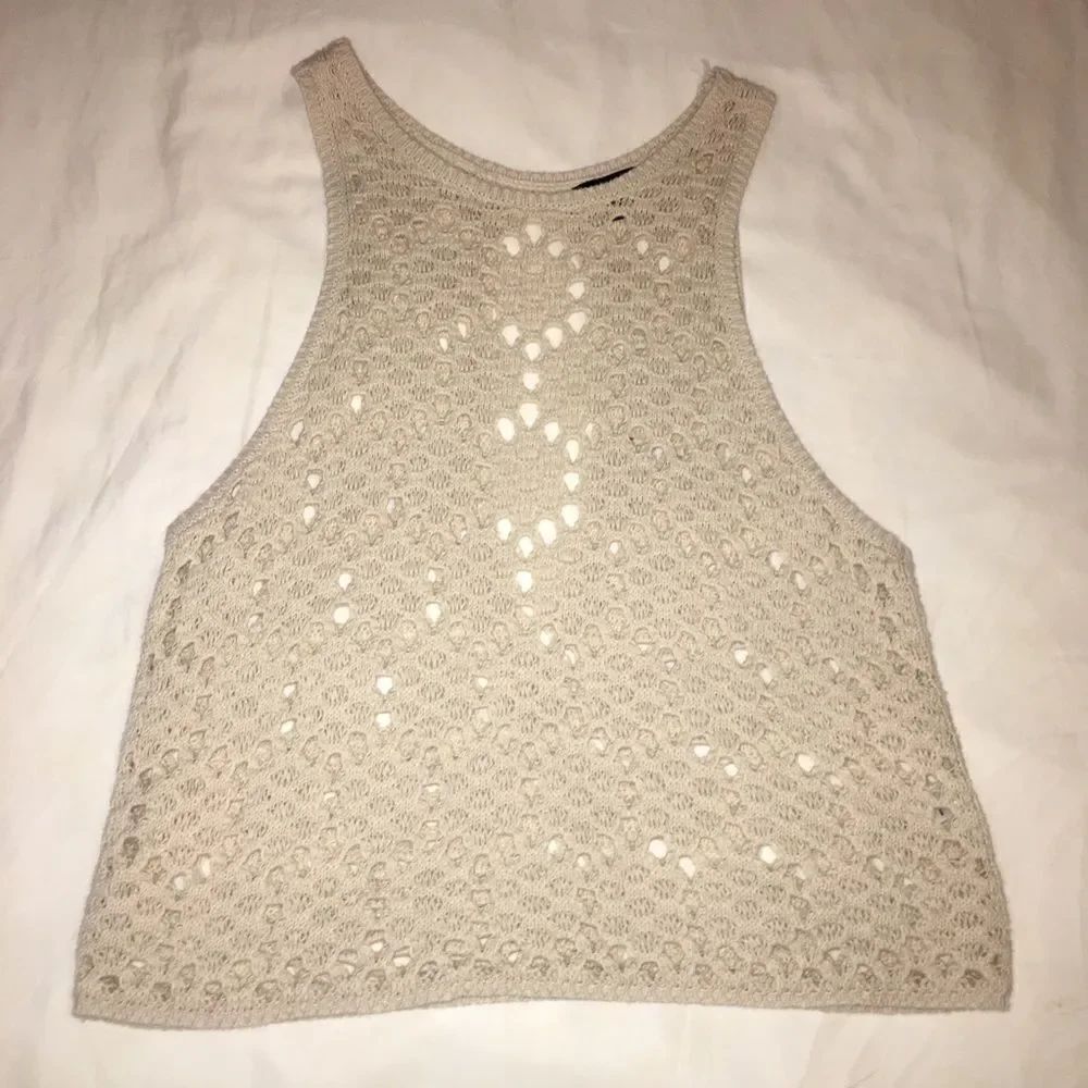 Beige Crochet Tank  - Picture 3 of 5